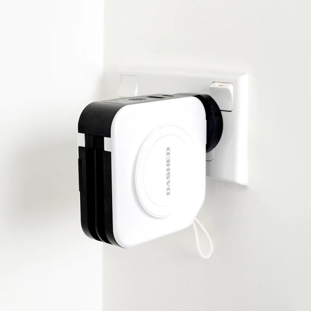 5-in-1 Travel Charger Power Bank with Wireless Charging - 10,000mAh Portable Charger for iPhone, Samsung, Android, AirPods, iPad & Smartwatches - Worldwide Compatibility with 4 Universal Adapters (Black) - Perfect for Travel, Camping & Emergency Power Backup