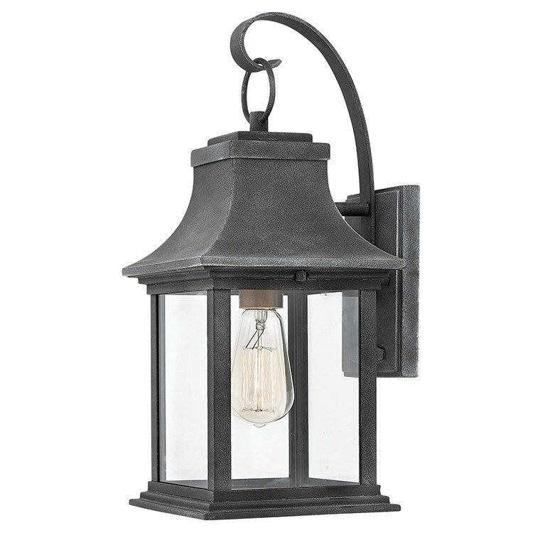 Adair Single Light Small Wall Mount Lantern - Outdoor Porch Light Fixture, Vintage Black Metal Sconce for Patio, Garden, Entryway & Exterior Wall Lighting