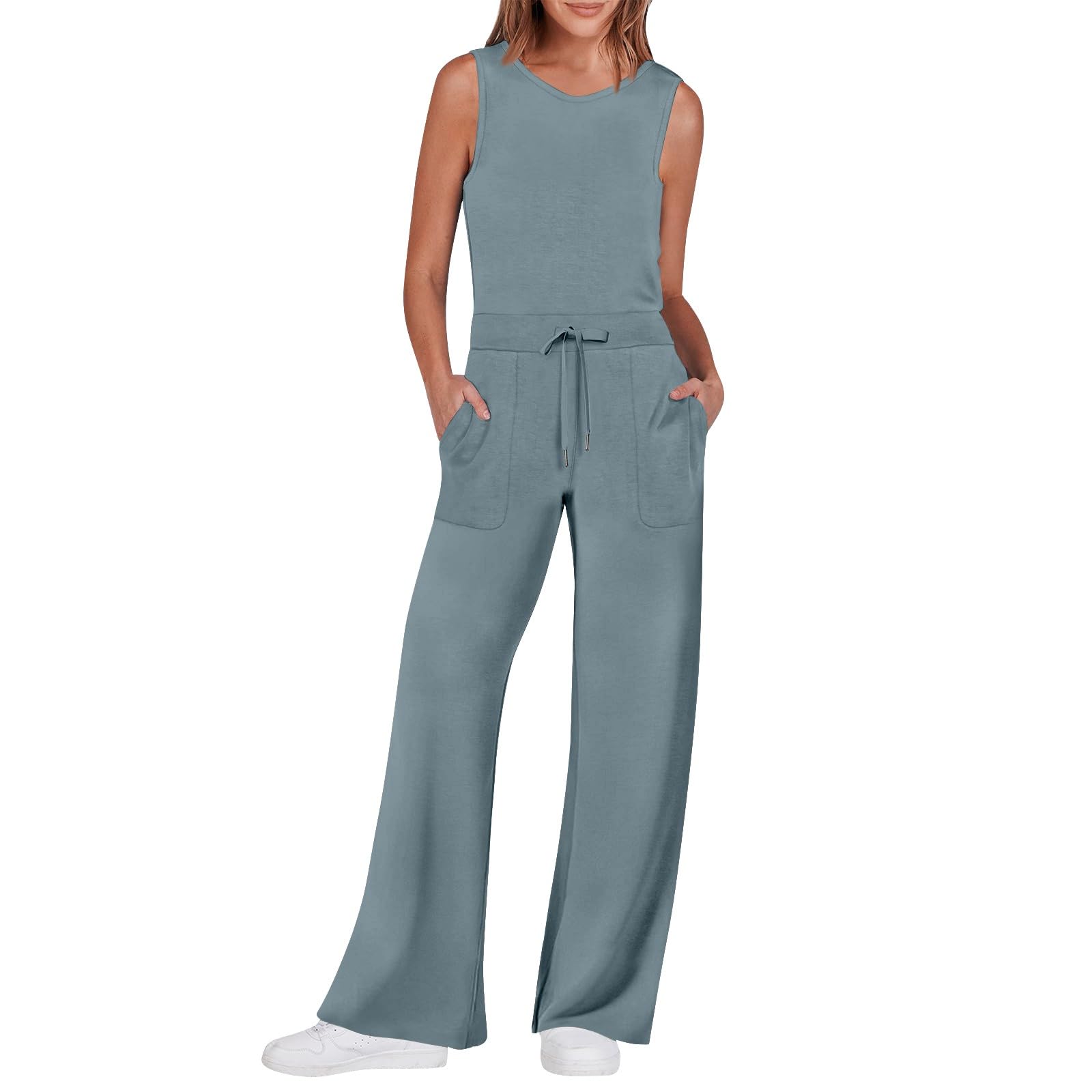 Trendy Y2K Clothes for Women 2024 | Summer Dresses, Spring Rompers & Jumpsuits | Casual Overalls, Tank Tops & Sweatpants | Perfect for Country Concerts & Summer Outings (Turquoise, Medium)