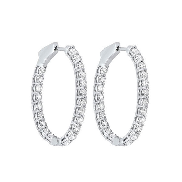 14K White Gold Diamond Stud Earrings (1 Carat Total Weight) - Perfect for Weddings, Anniversaries & Special Occasions