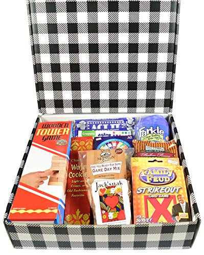 Fun & Games Family Gift Basket - Care Package with Activities, Snacks & Entertainment for Get Well, Family Night | Perfect for Sharing, Parties & Quality Time (Original, 1 Count)