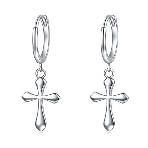 Cross Earring - Silver