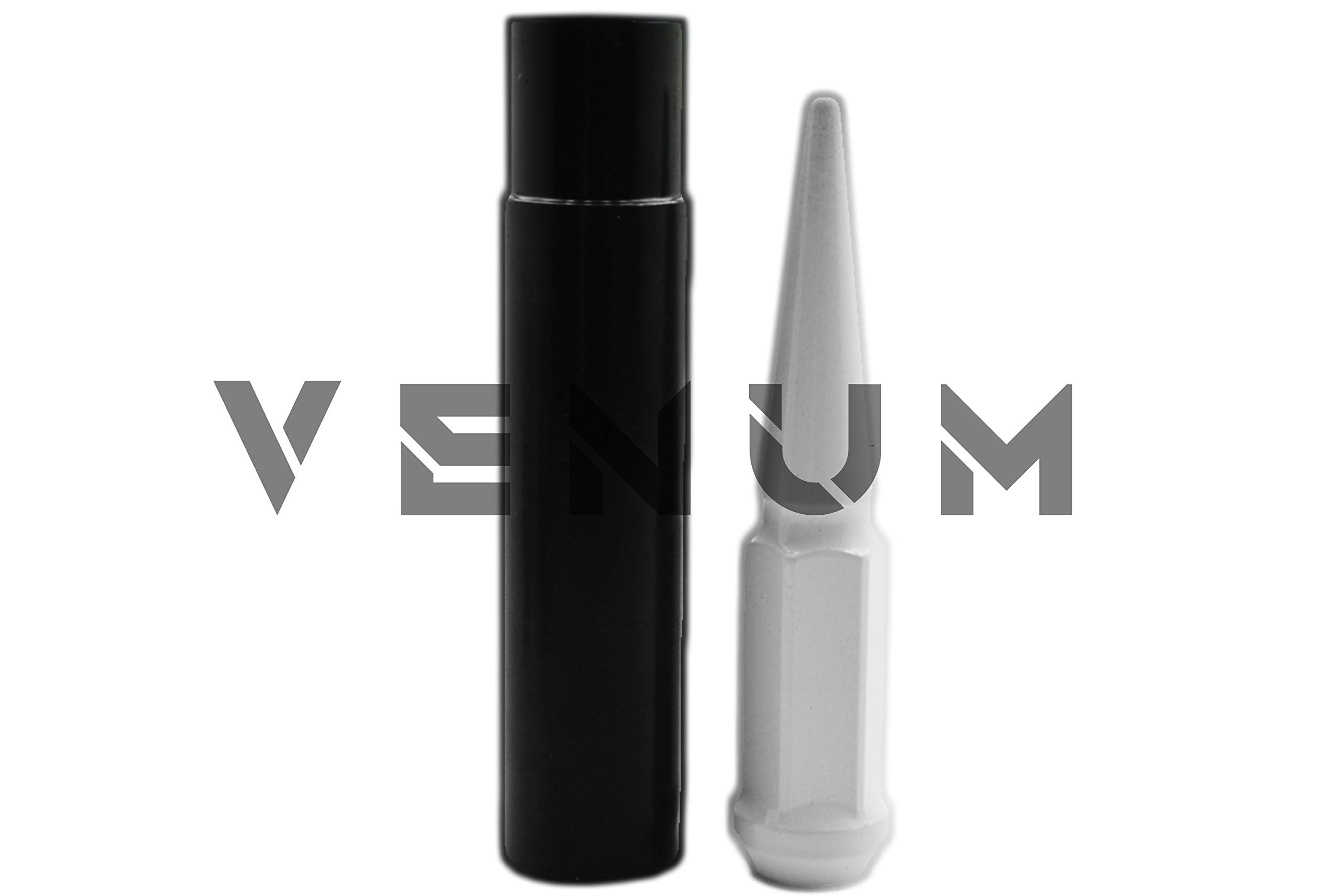 20 Pcs M14x1.5 White Spike Lug Nuts - Powder Coated 4.5