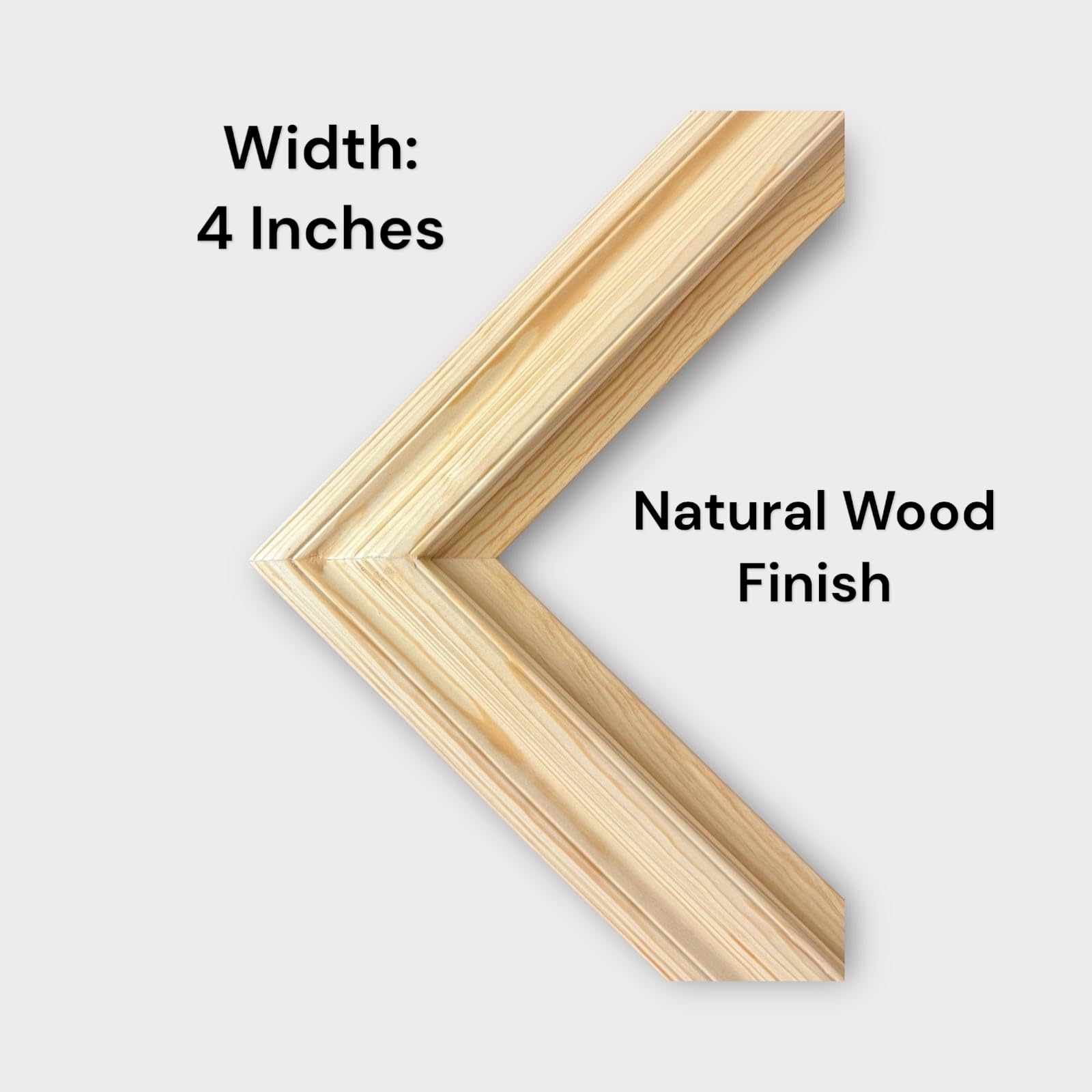 Handmade Natural Wood TV Frame for Samsung The Frame TV - Fits 32, 43 & 50 Inch Models - Elegant Wooden Bezel for Home Theater & Living Room Decor - Perfect for Modern Interior Design & Wall-Mounted Displays