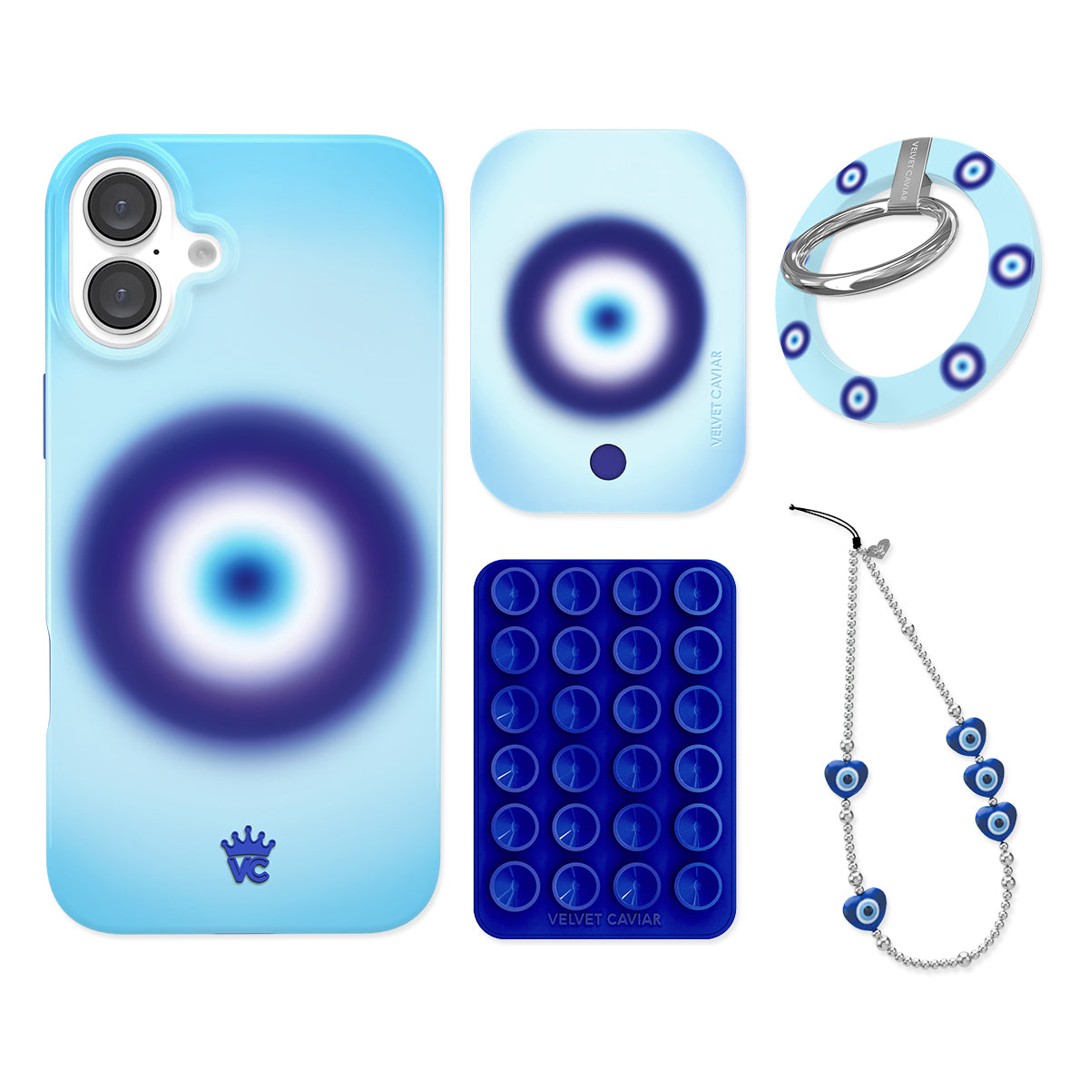 Evil Eye Aura iPhone Case with Grip - Protective Phone Cover for iPhone 13/14/15 Pro Max - Trendy Accessory for Daily Use, Travel & Work