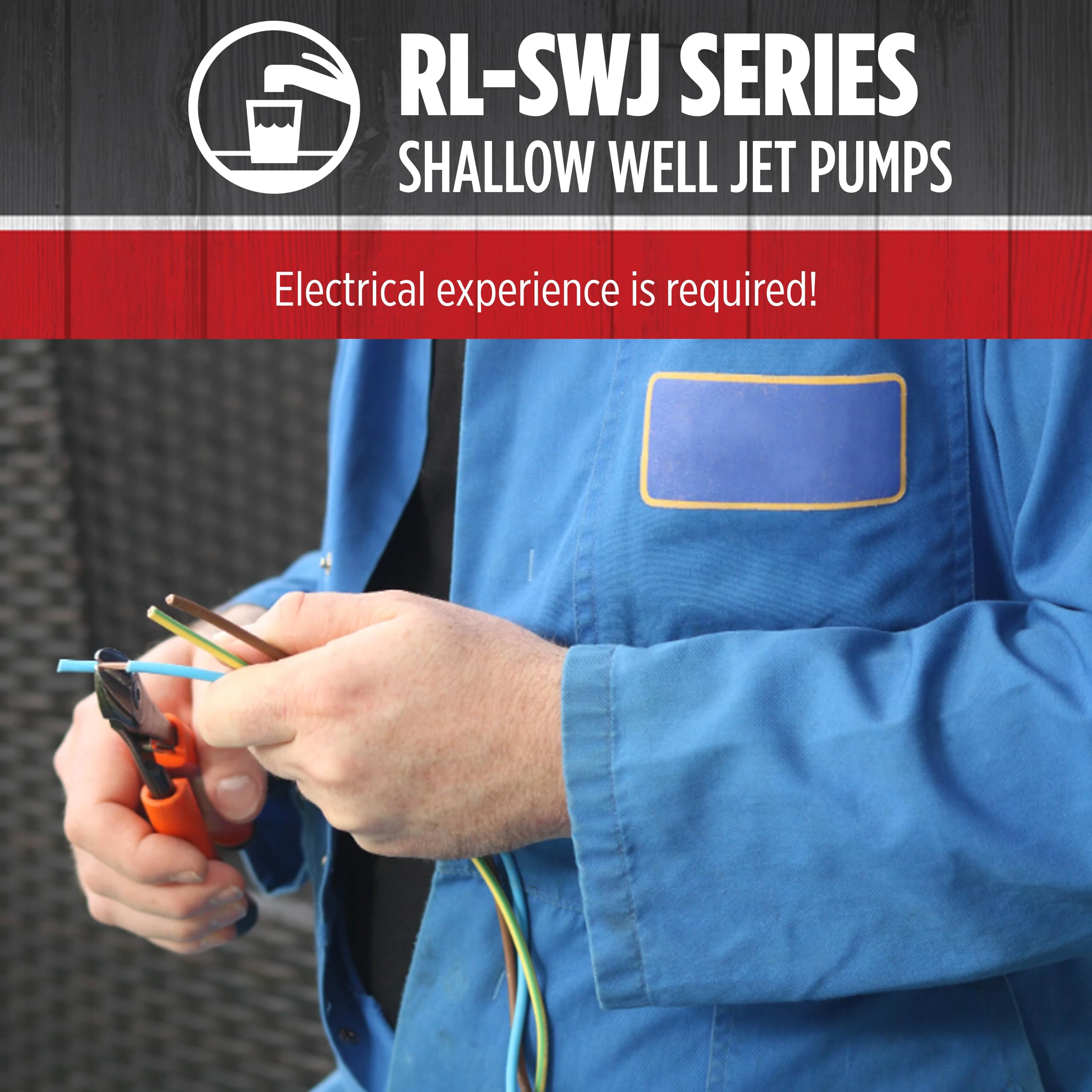 Red Lion RL-SWJ100 1 HP Cast Iron Shallow Well Jet Pump - 17 GPM, Dual Voltage (115V/230V) - Ideal for Home Water Supply, Irrigation & Farm Use - Model 97081001