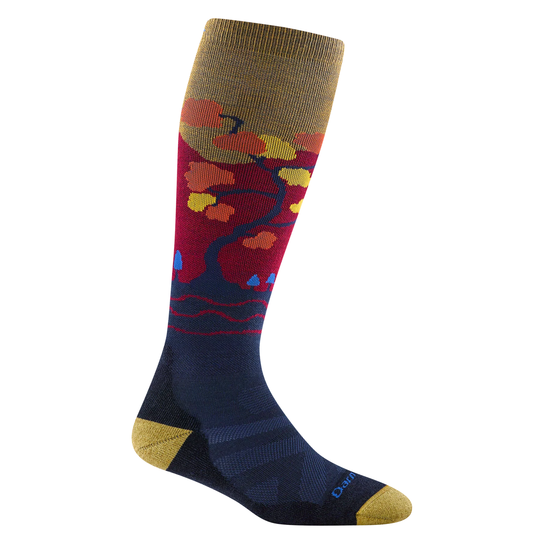 Darn Tough Women's Enchanted Over The Calf Midweight Ski & Snowboard Socks - Warm & Cushioned for Winter Sports & Outdoor Activities