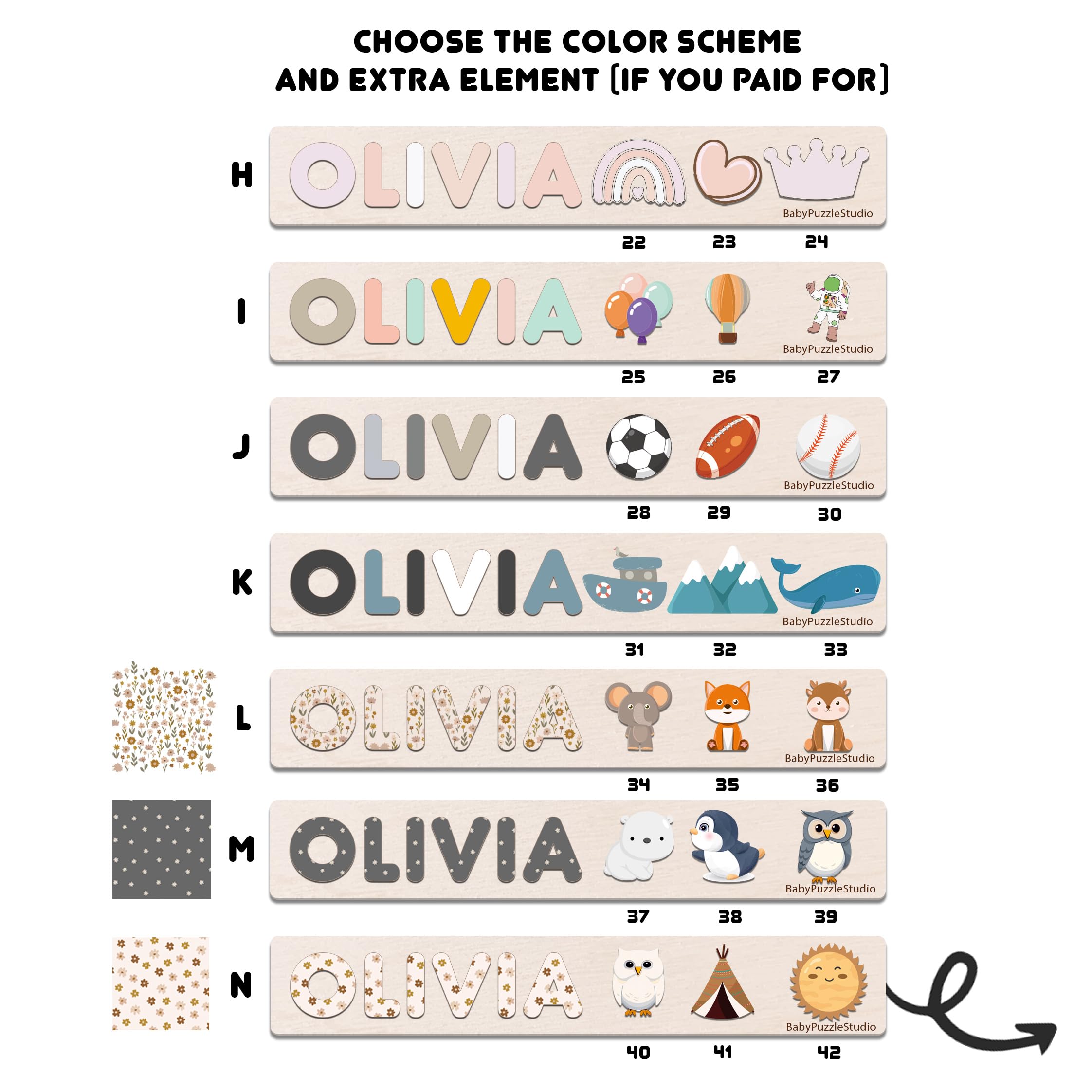 Personalized Baby Name Puzzle - Wooden Learning Toy for Toddlers 1st Birthday Gift | Montessori Busy Board for Nursery Decor (Girl & Boy) | Perfect for Early Education & Playroom Decorations