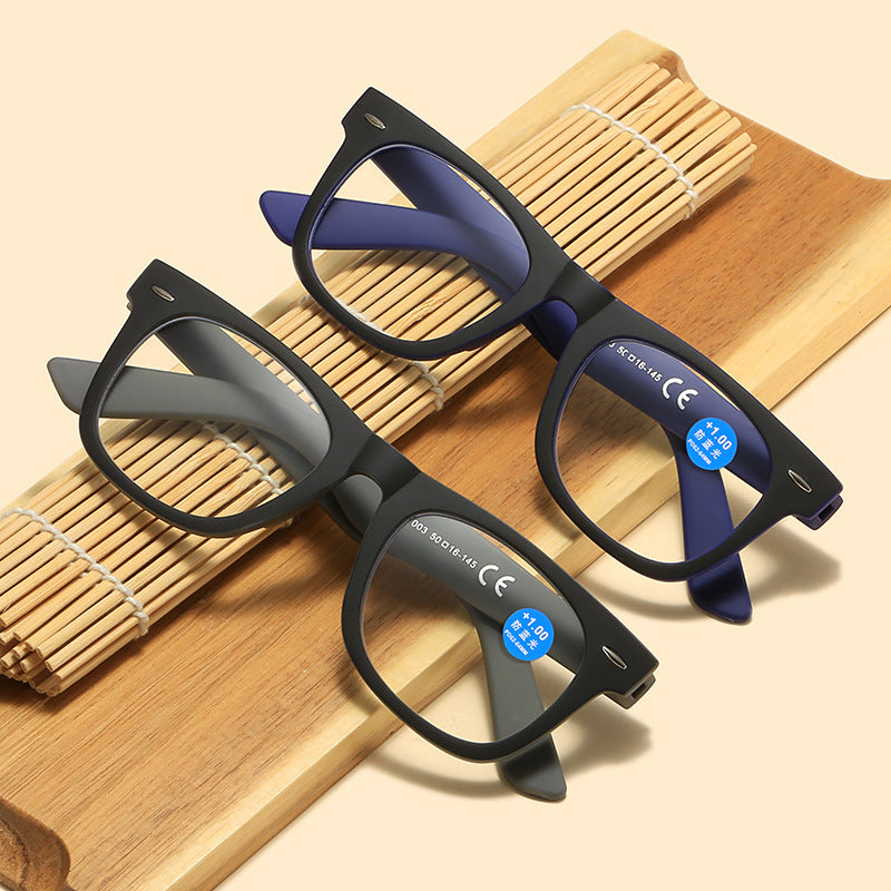 Stylish Ultra Lightweight Large Frame Blue Light Blocking Reading Glasses for Women & Men - Perfect for Computer Work, Gaming, and Screen Time Relief