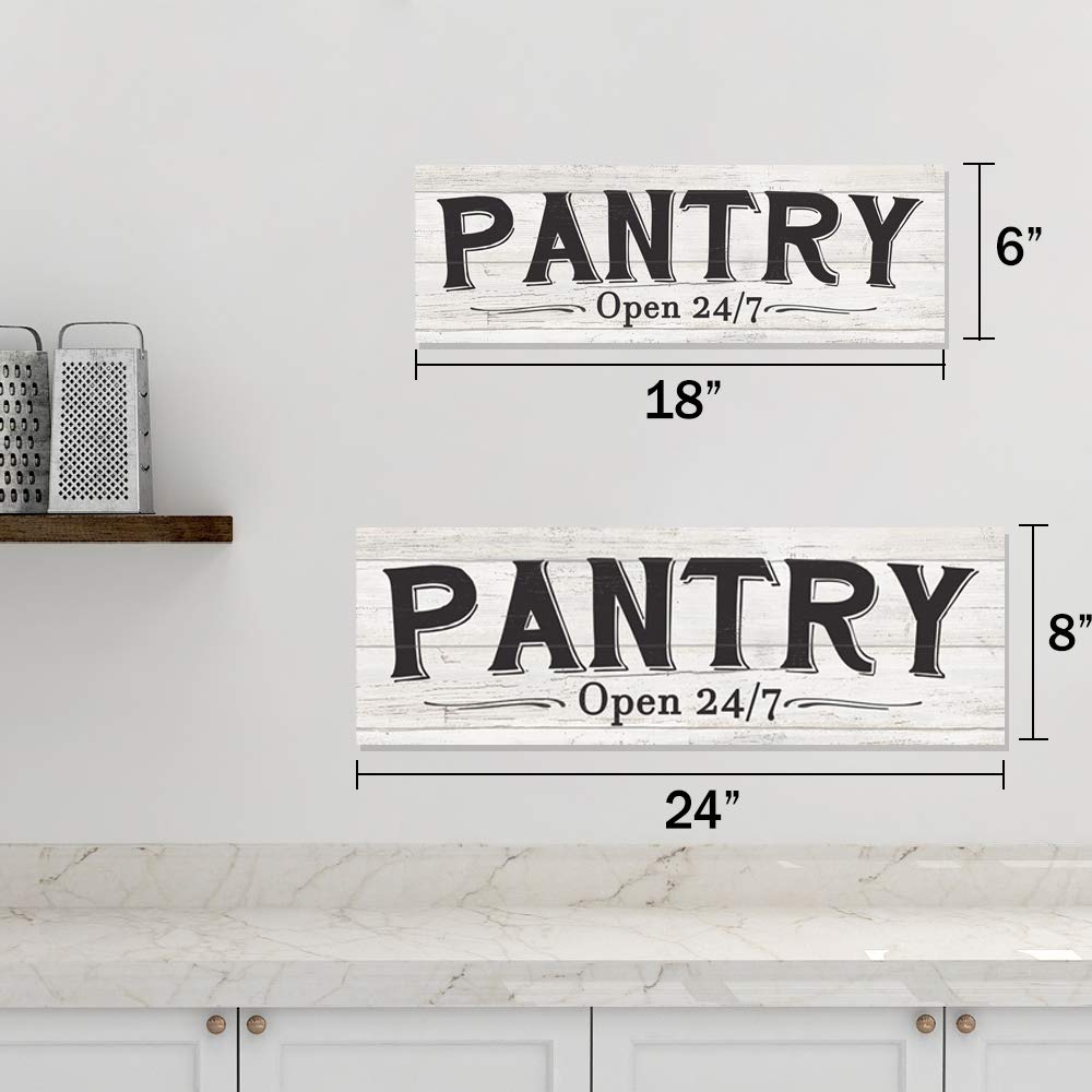 Chico Creek Signs Modern Farmhouse Rustic Wooden Pantry Decor Sign - 6x18 Inches - Perfect for Kitchen, Dining Room & Country Style Home Decor