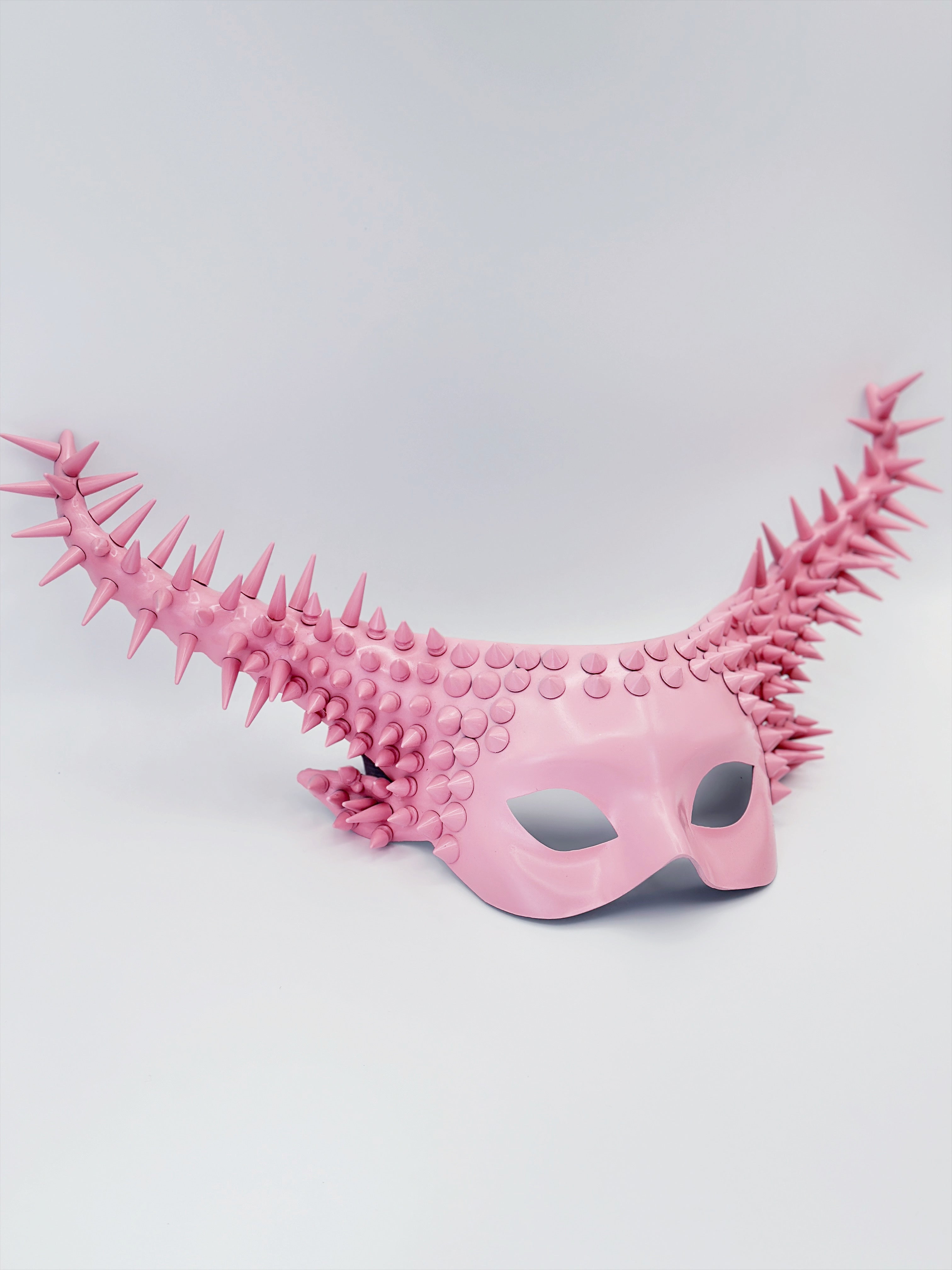 Pink Spiked Face Mask for Women - Punk Style Fashion Accessory for Halloween, Cosplay, and Concerts | Breathable & Comfortable Design
