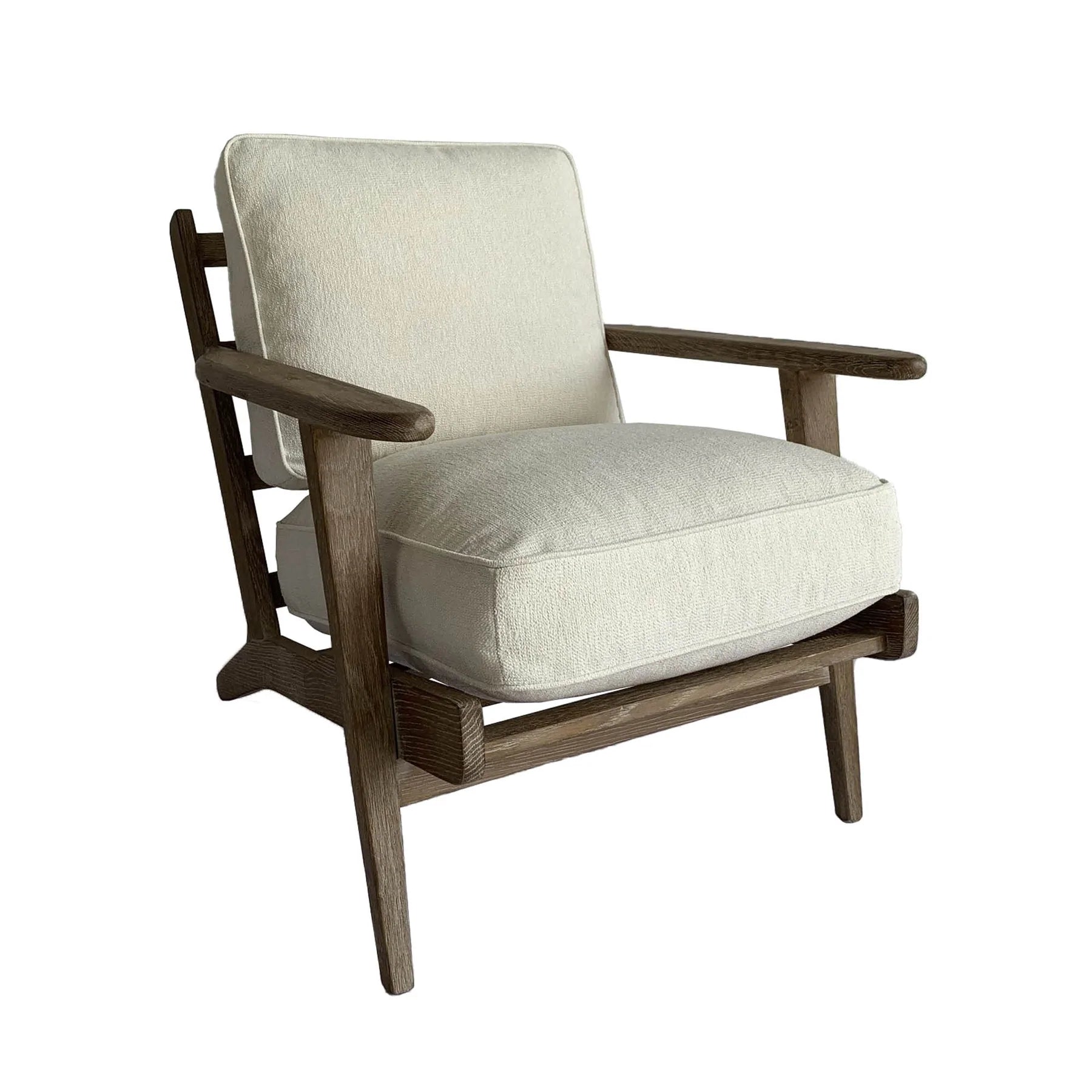 Yale Armchair - White Performance Fabric Upholstered Living Room Chair - Modern Comfortable Seating for Home, Office, and Lounge Areas (4 in Stock)