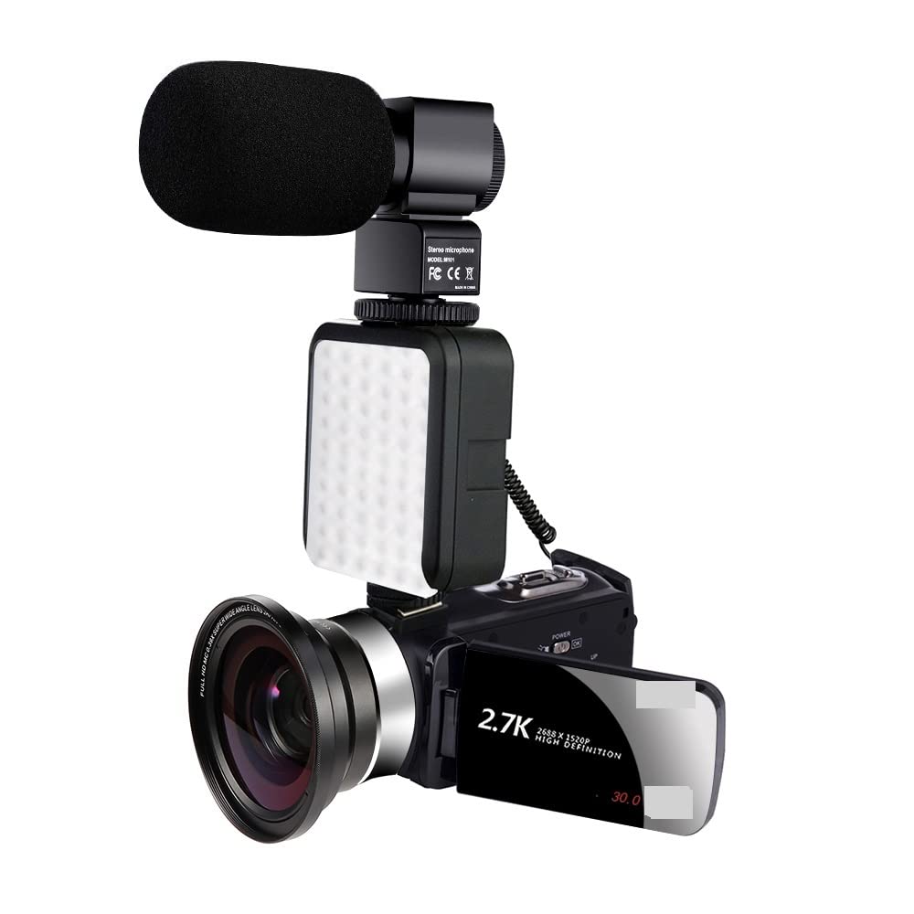 AUBEST 2.7K HD Digital Video Camera Camcorder with 16X Zoom, Rotating Touch Screen & Selfie Mode - Perfect for Vlogging, YouTube, Travel, Family Events (No SD Card Included)