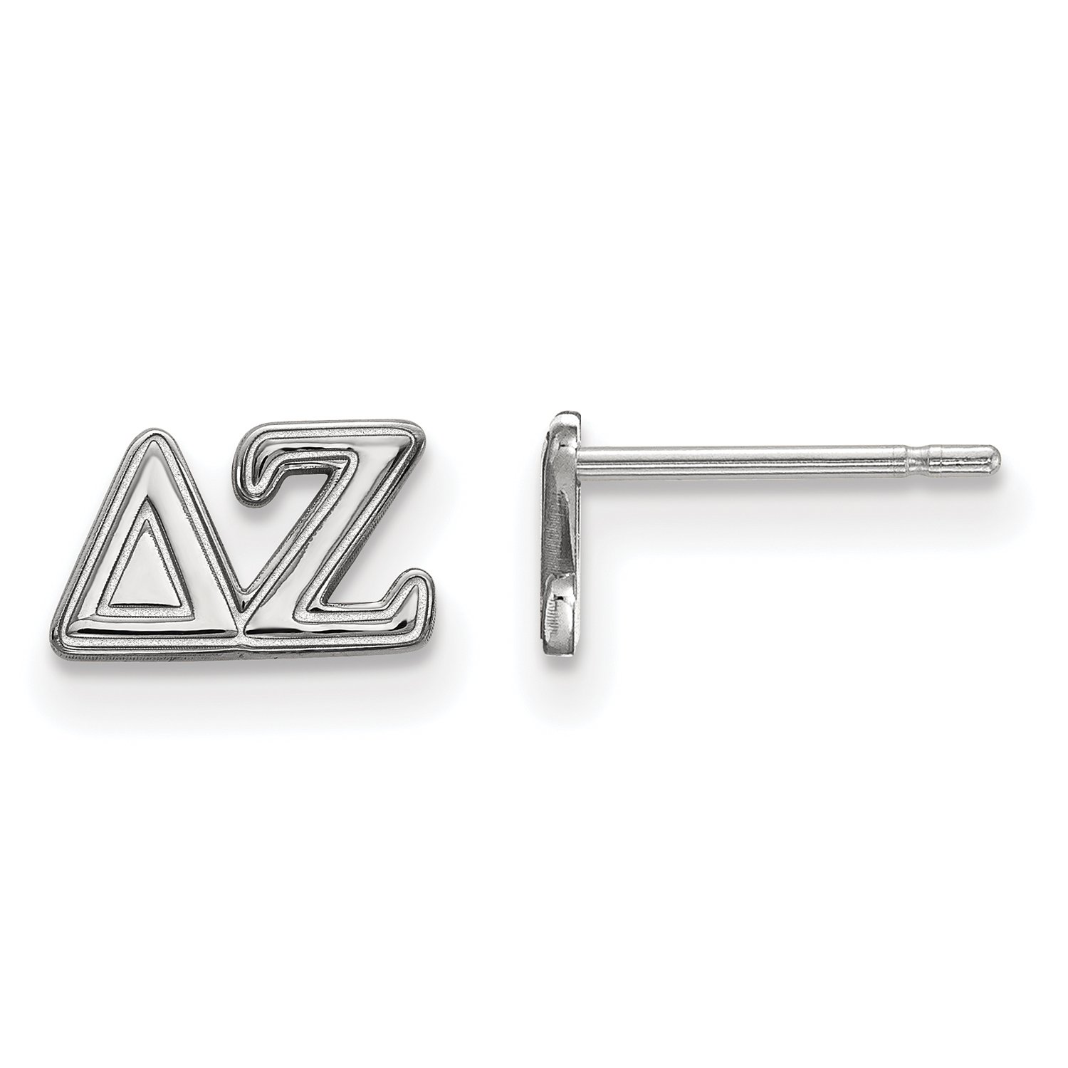 Sterling Silver Delta Zeta Extra Small Post Earrings - Dainty Sorority Jewelry for Everyday Wear | Perfect for Gifts, Sisterhood Events & Greek Life Accessories