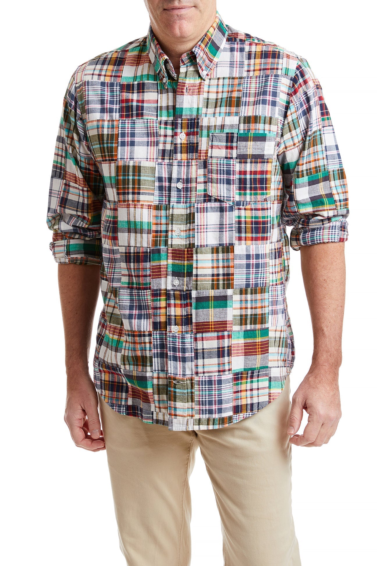 Chase Shirt Osterville Patch Madras - Stylish Casual Button-Down Shirt for Men | Perfect for Summer Outings, Beach Vacations & Weekend Getaways