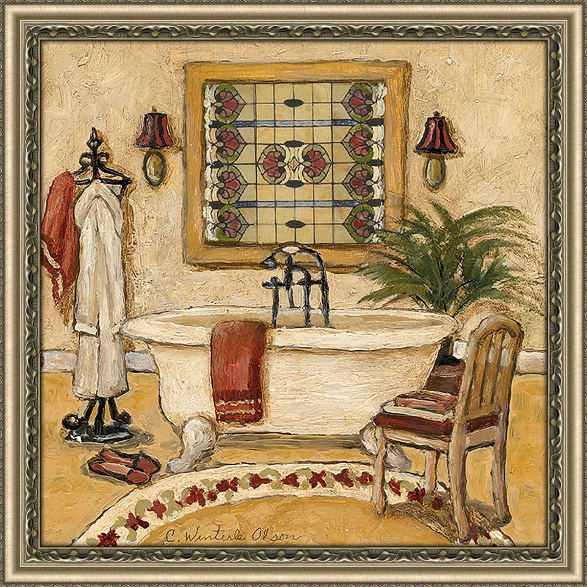 Art Deco Bath II Print on Acrylic - Modern Wall Art Decor for Living Room, Bedroom & Office - Waterproof & Shatter-Resistant