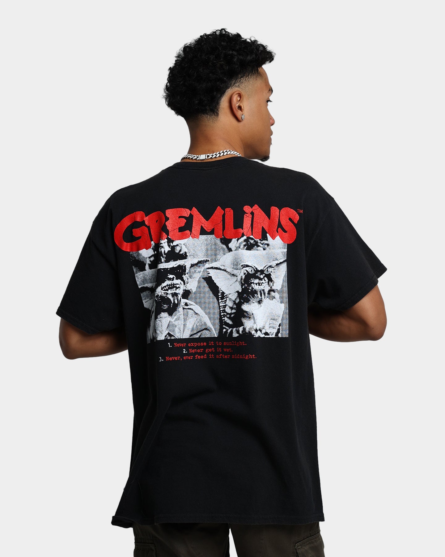 Vintage Gremlins Graphic T-Shirt - Black Washed Cotton Tee - American Thrift Style - Perfect for Casual Wear, Halloween Costumes & 80s Movie Fan Gifts
