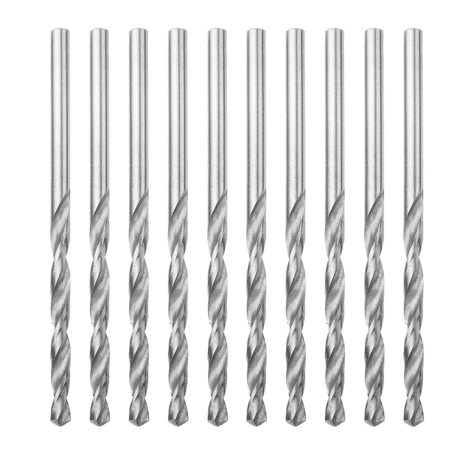 Auniwaig 4mm HSS Twist Drill Bit Set - 10pcs High Speed Steel Jobber Drill Bits for Metal, Steel & Aluminum Alloy - Perfect for DIY, Woodworking, and Metal Fabrication Projects