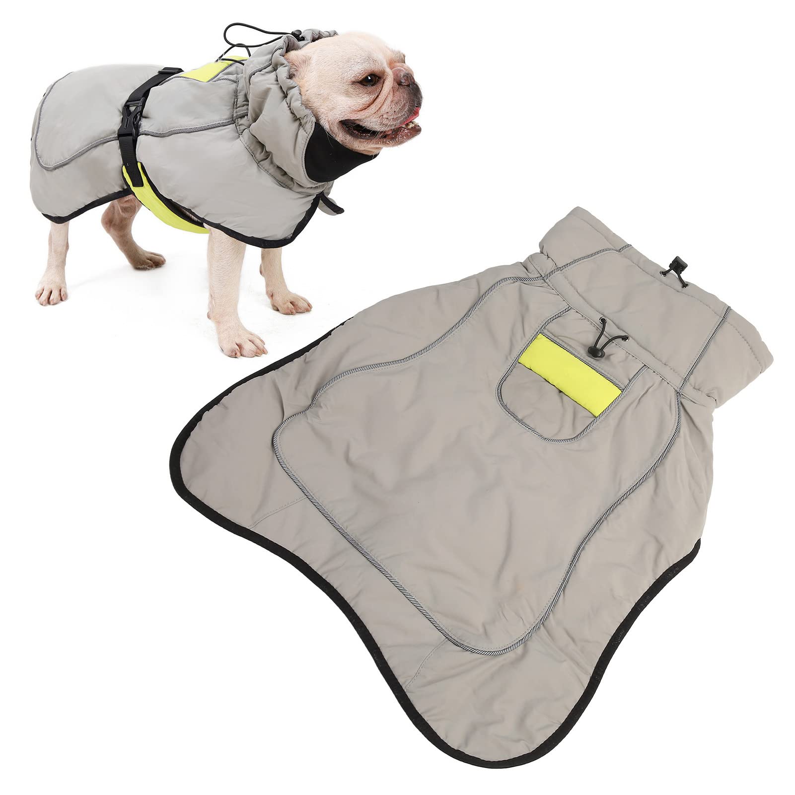 **Waterproof Reflective Winter Dog Coat - Thickened Warm Hoodie Jacket for Small & Large Dogs - Ideal for Cold Weather, Snow & Outdoor Adventures**