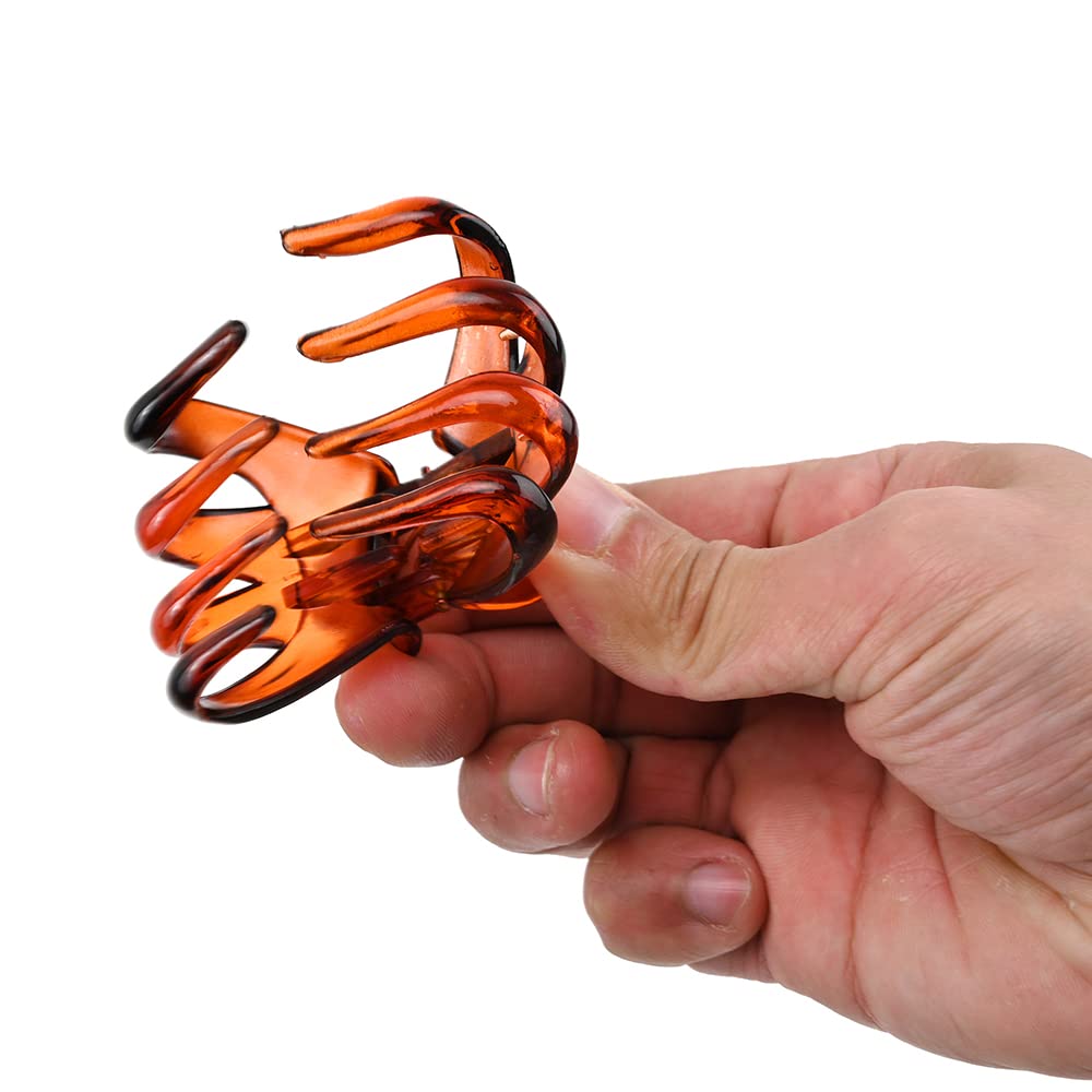 Set of 6 No-Slip Grip Octopus Jaw Hair Clips for Women - Matte Finish Thick Hair Claw Clips for Medium to Thick Hair | Perfect for Daily Hairstyles, Work, Gym & Casual Outings