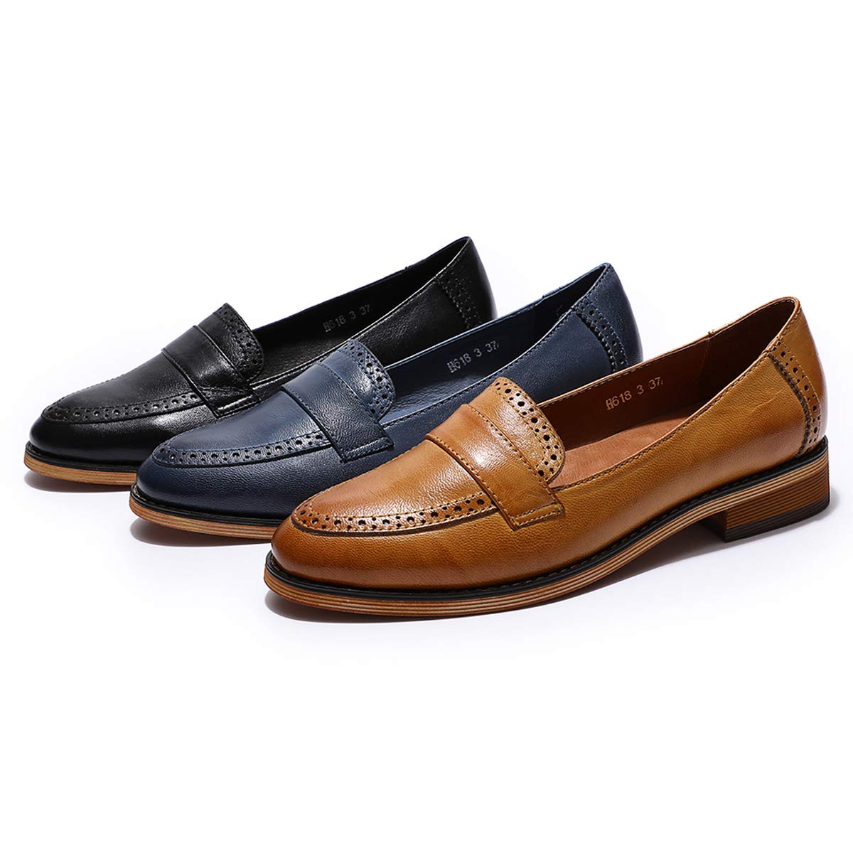Women's Classic Leather Penny Loafers - Slip On Flat Shoes for Office, Work & Casual Wear | Comfortable & Stylish Dress Shoes for Ladies | Perfect for Business, Travel & Everyday Use