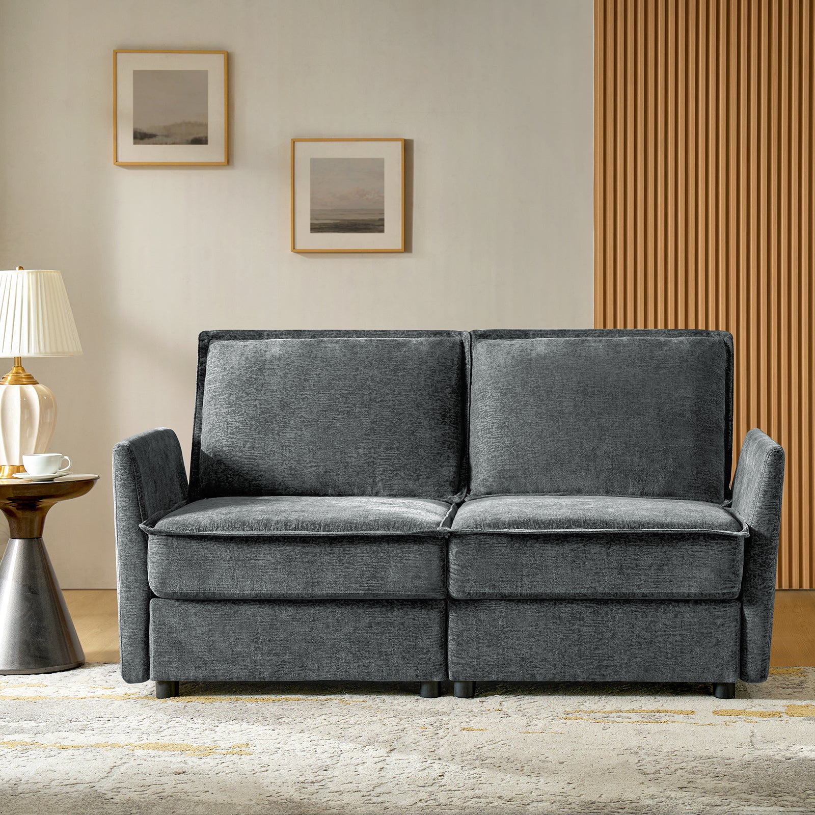 Harmetrix Oversized Soft Sectional Couch with Storage | Modern L-Shaped Sofa Bed with Hidden Compartment | Perfect for Living Room, Family Room & Small Spaces