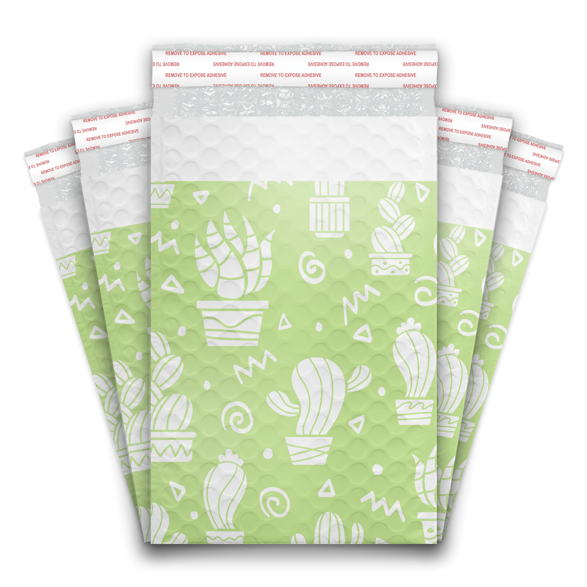6x9 Green Cactus Self-Seal Poly Bubble Mailers - Waterproof Shipping Envelopes for Ecommerce, Padded Mailing Bags for Jewelry, Crafts & Small Business - Perfect for Online Stores, Etsy Sellers & Boutique Packaging