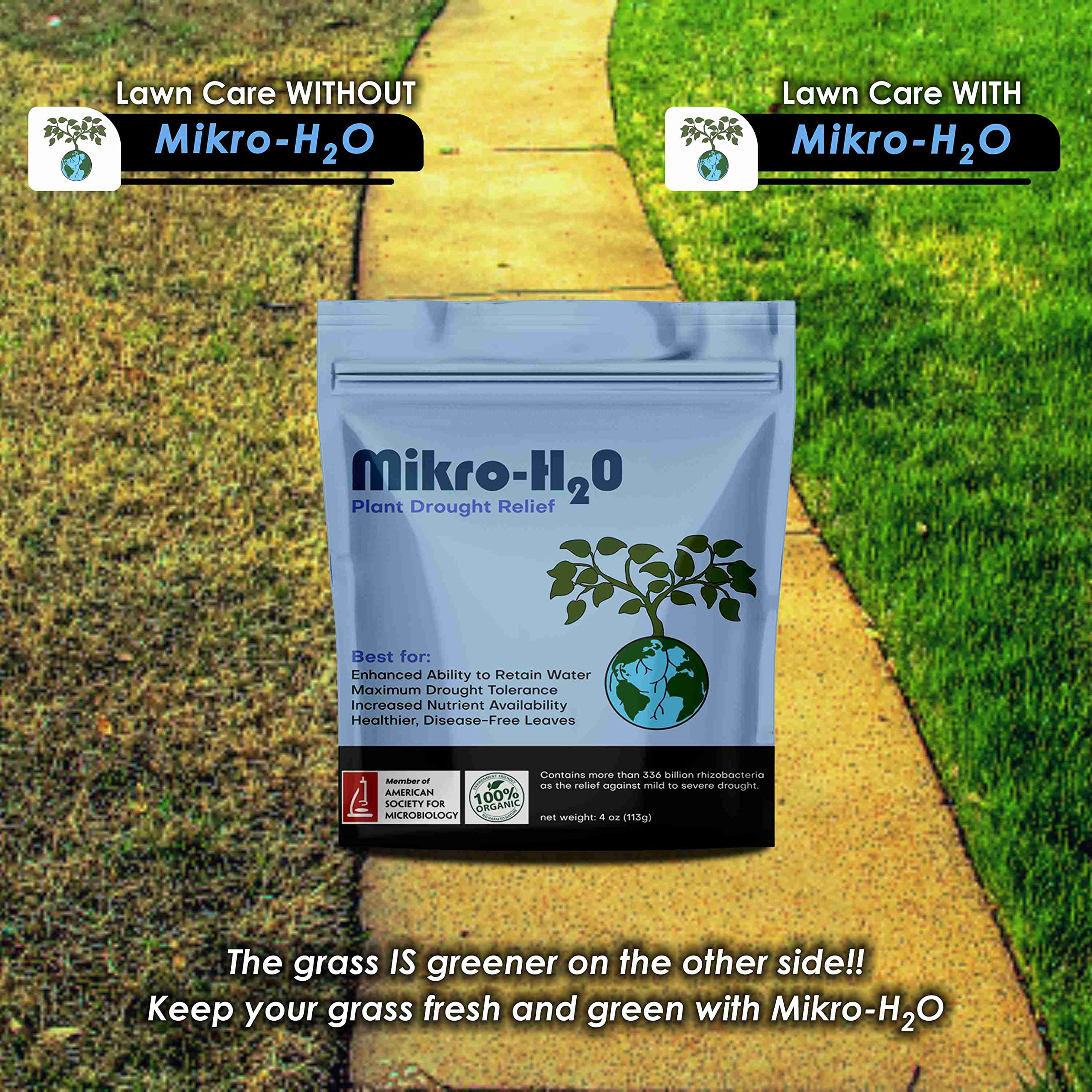 Premium Mikro-H2O Plant Probiotics - Organic Growth Booster for Healthier Plants | Enhances Water Retention in Roots & Soil | Drought-Resistant Solution (4 oz) | Ideal for Indoor Plants, Gardens & Dry Climates
