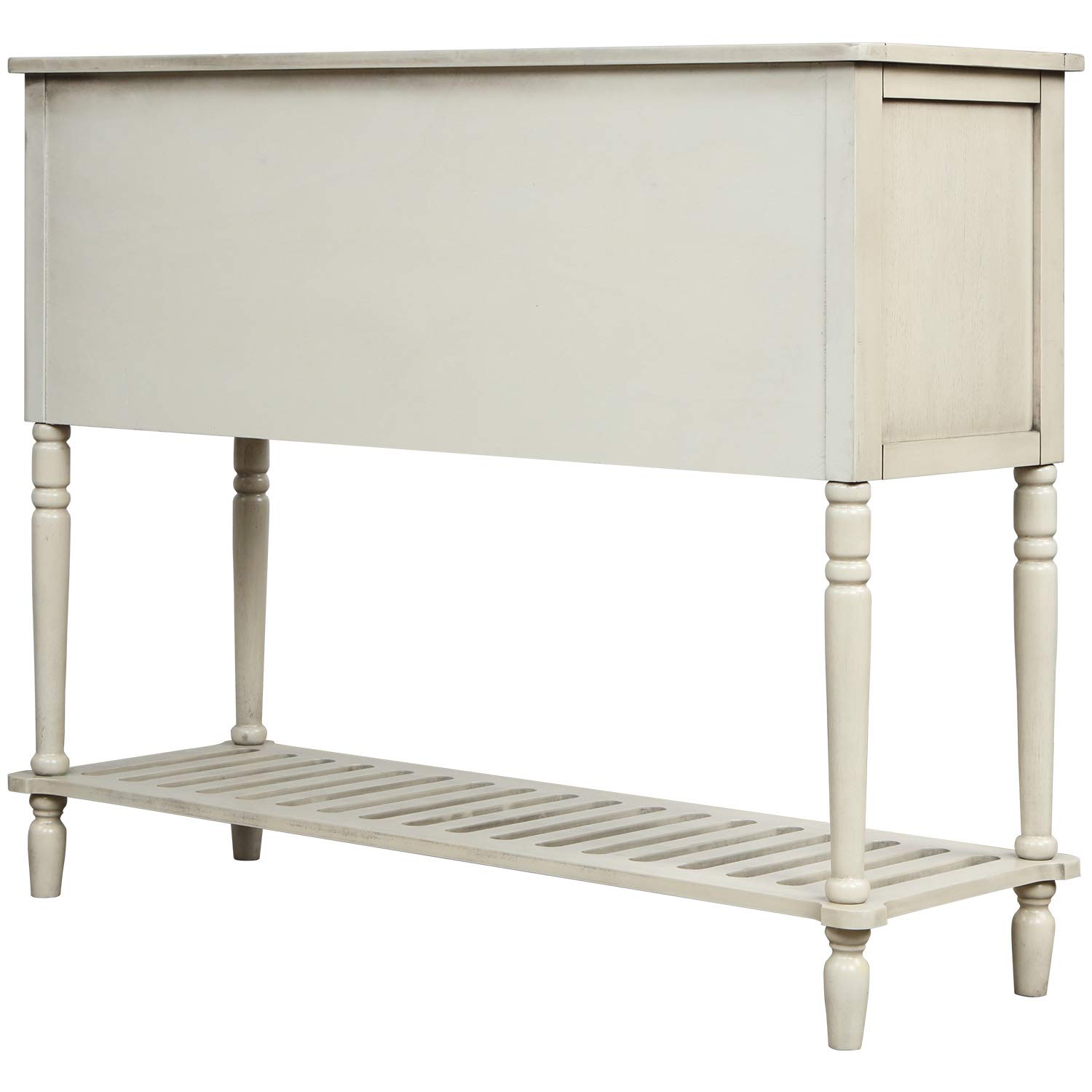 Antique Grey Wooden Buffet Sideboard with 2 Drawers, 2 Cabinets & Bottom Shelf - Storage Console Table for Living Room, Entryway & Dining Room - Perfect for Home Organization & Display Decor