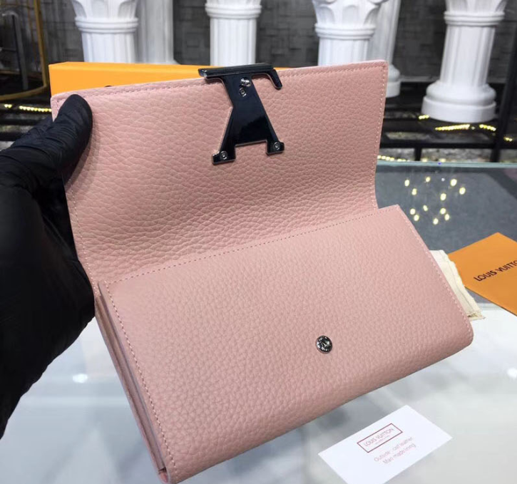 LV Compact Wallet in Taurillon Leather - Magnolia Pink | Slim & Stylish Women's Wallet for Everyday Use & Travel