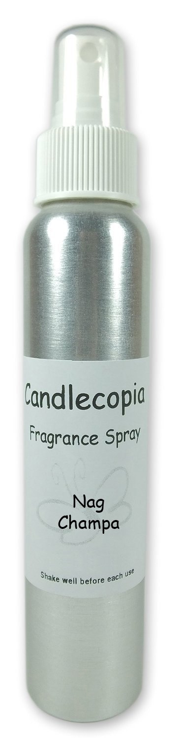 Nag Champa Fragrance Spray - Odor Eliminator & Air Freshener with Atomizing Pump in Brushed Aluminum Bottle | Perfect for Home, Office, Yoga Studio & Meditation Spaces