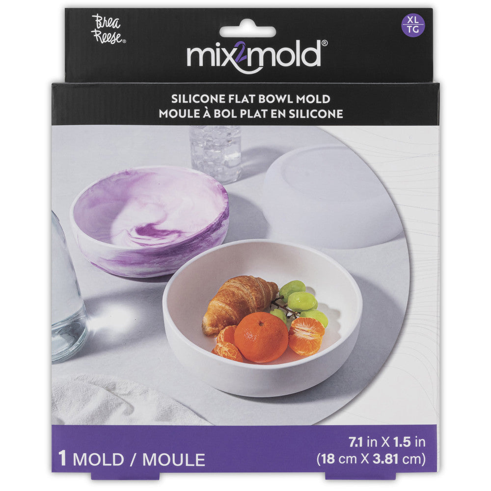 Brea Reese Mix2Mold Silicone Shallow Bowl Craft Mold for DIY Resin, Soap, Candle Making - Perfect for Art Projects, Home Decor & Gift Making