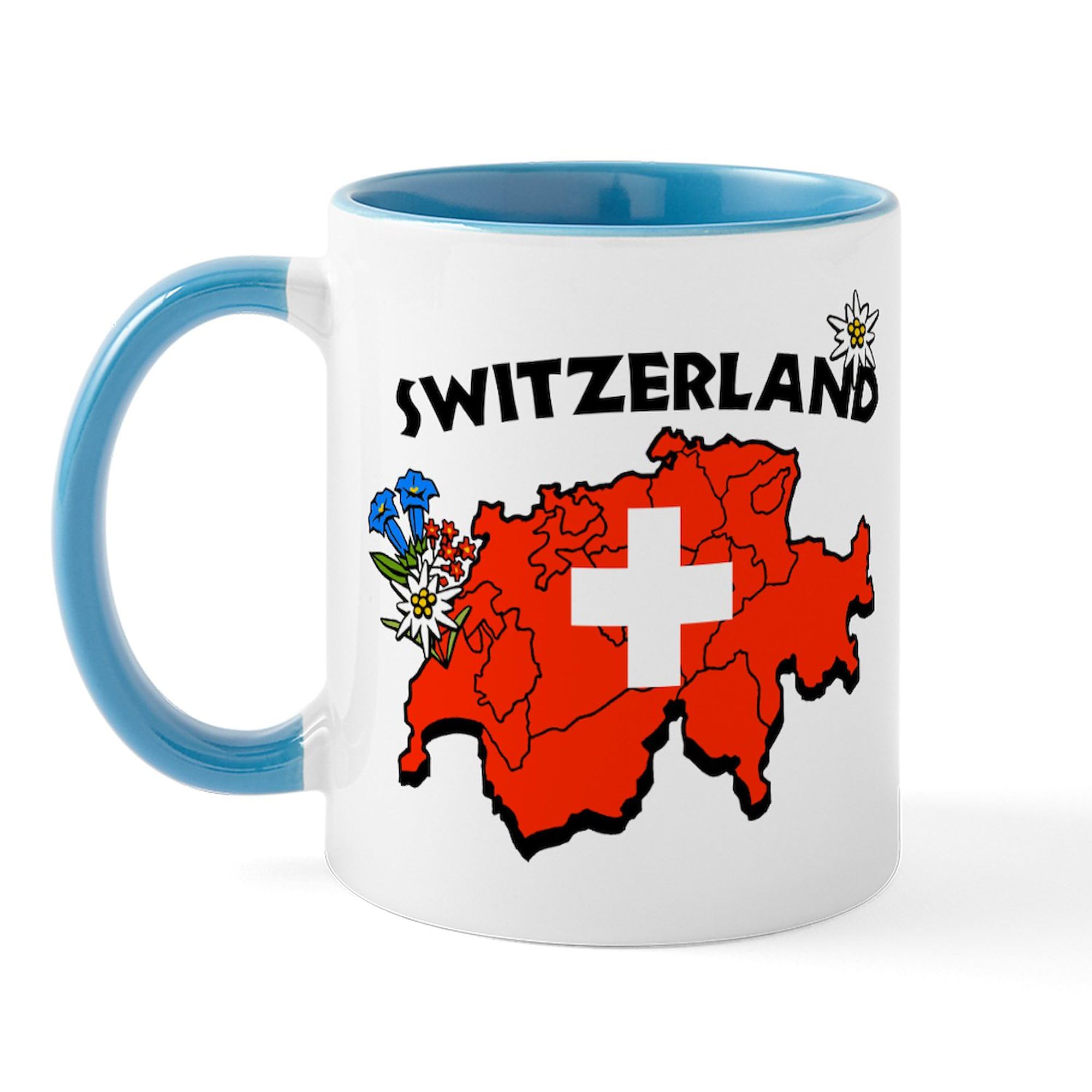 Switzerland-Themed 11 oz (325 ml) Ceramic Coffee Mug - Perfect for Home, Office & Travel - Ideal Gift for Coffee Lovers & Travel Enthusiasts