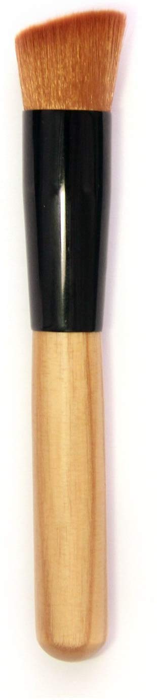 Premium Wooden Foundation Brush & Powder Sponge Puff Set - Soft Blending Brush for Flawless Makeup Application - Ideal for Liquid, Cream & Powder Cosmetics - Perfect for Everyday Makeup & Professional Use