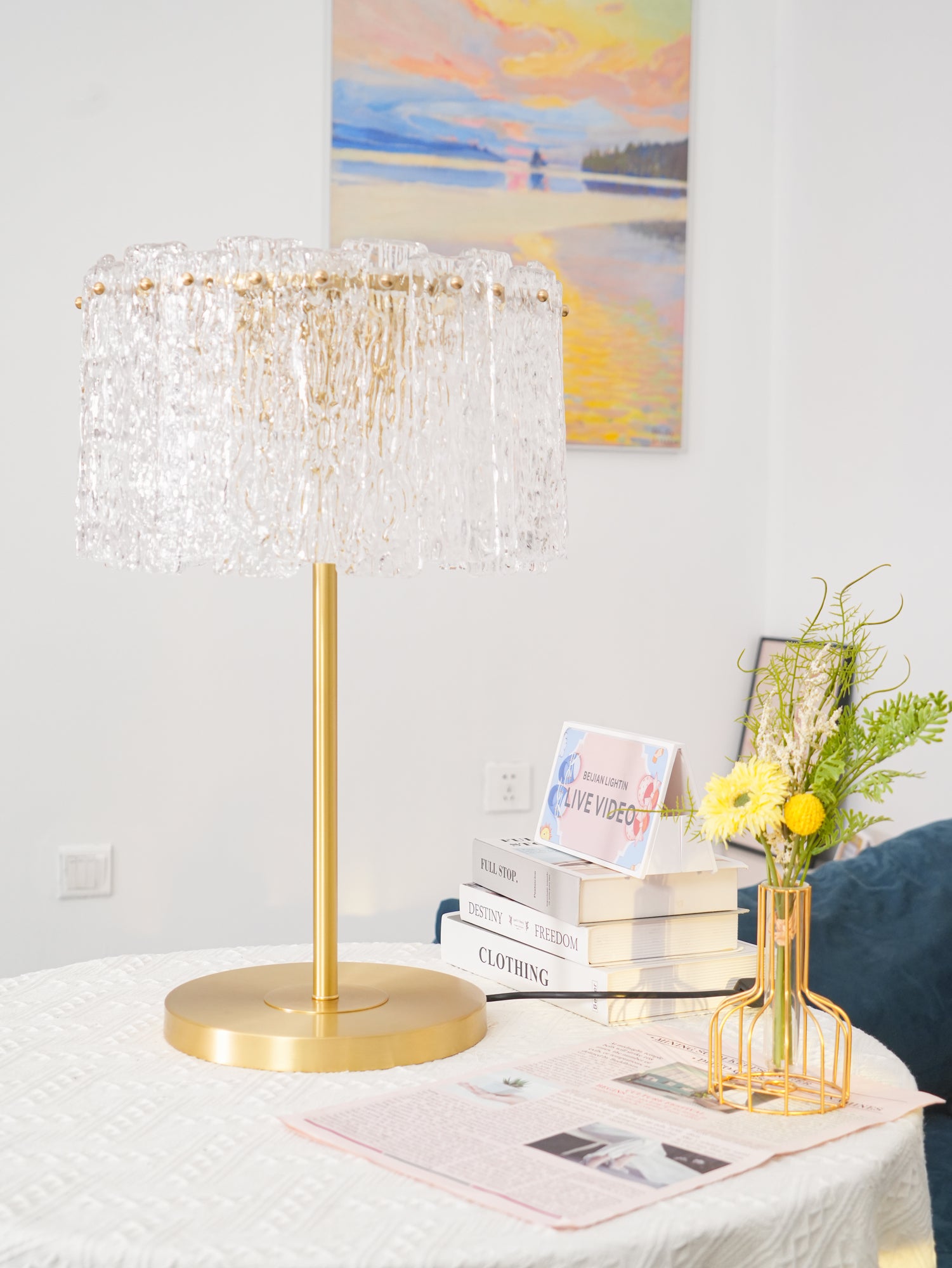 Skylar Table Lamp - Modern LED Nightstand Lamp with Adjustable Brightness & USB Port for Bedroom, Living Room, Office | Perfect for Reading, Working & Decor