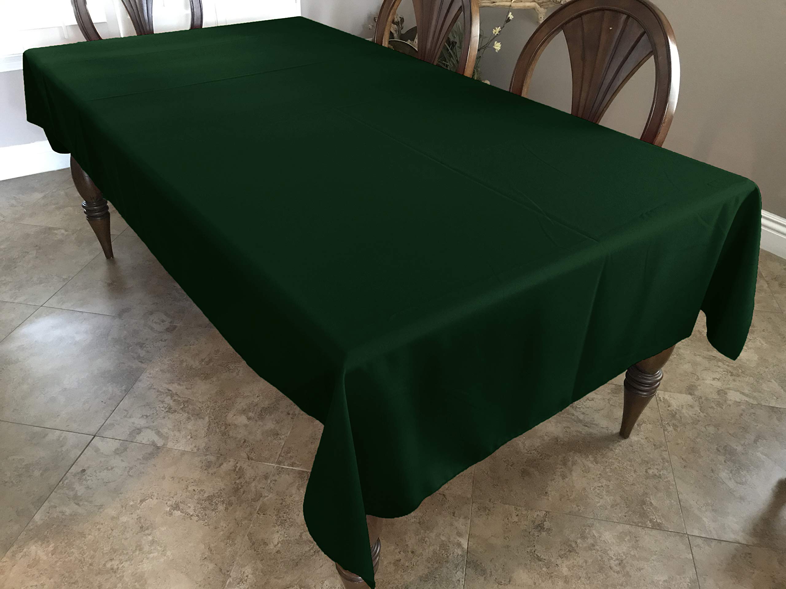 Premium Polyester Tablecloth - Durable, Machine Washable, Wrinkle Resistant - 56