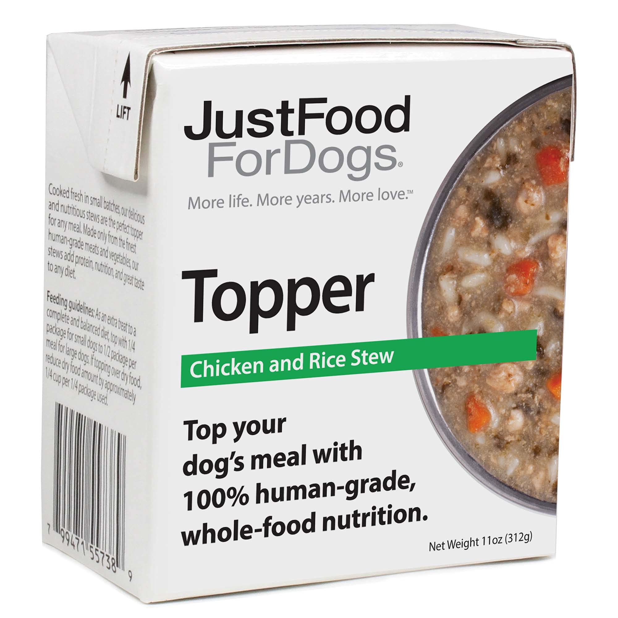 JustFoodforDogs Premium Wet Dog Food Toppers - 12 Pack (11 oz Each) | Human-Grade, Grain-Free, Whole-Food Ingredients for Small & Large Dogs | Perfect for Picky Eaters & Enhancing Kibble Nutrition