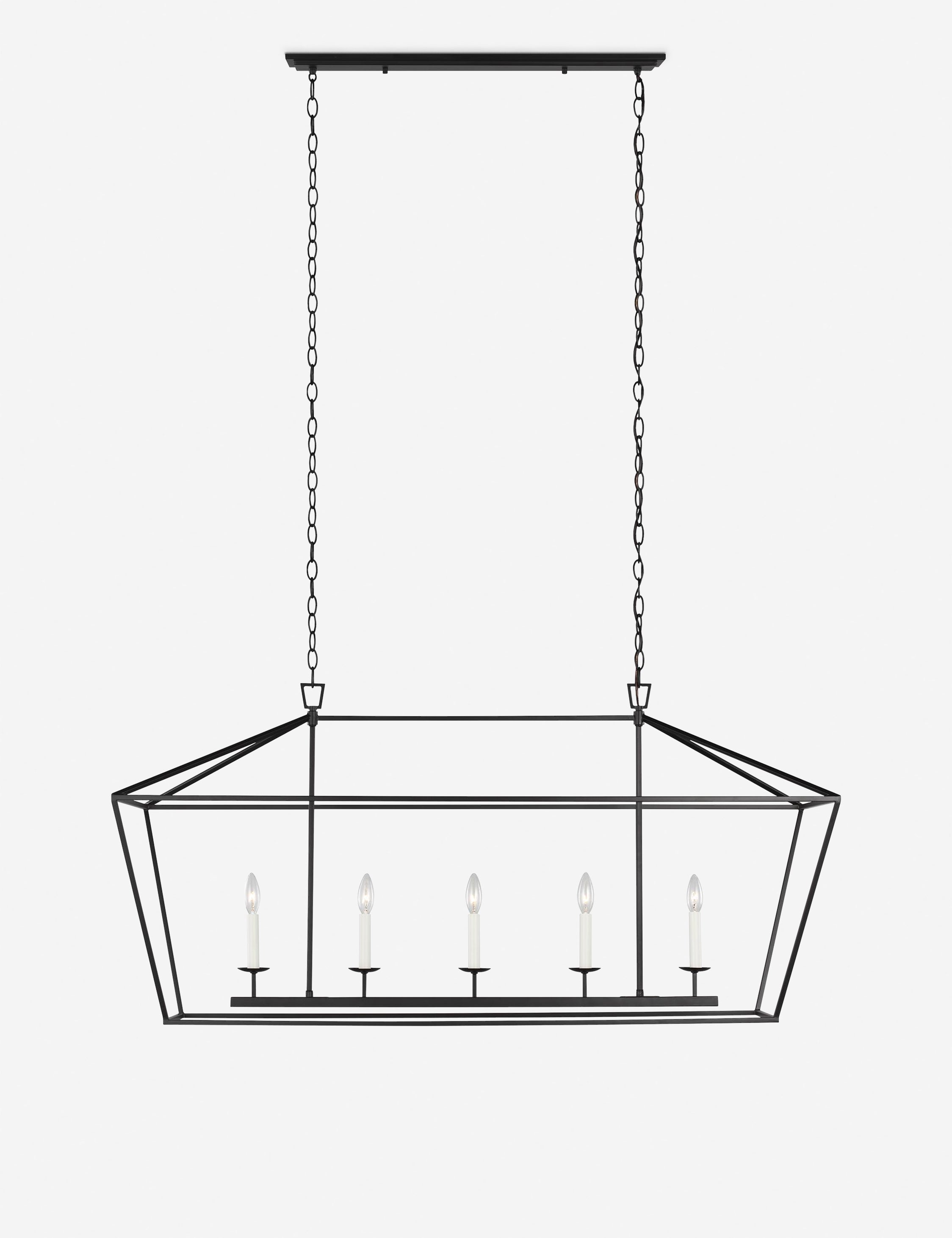 Modern Gala Linear Chandelier - Sleek 6-Light LED Pendant Lighting Fixture for Dining Room, Kitchen Island & Contemporary Home Decor