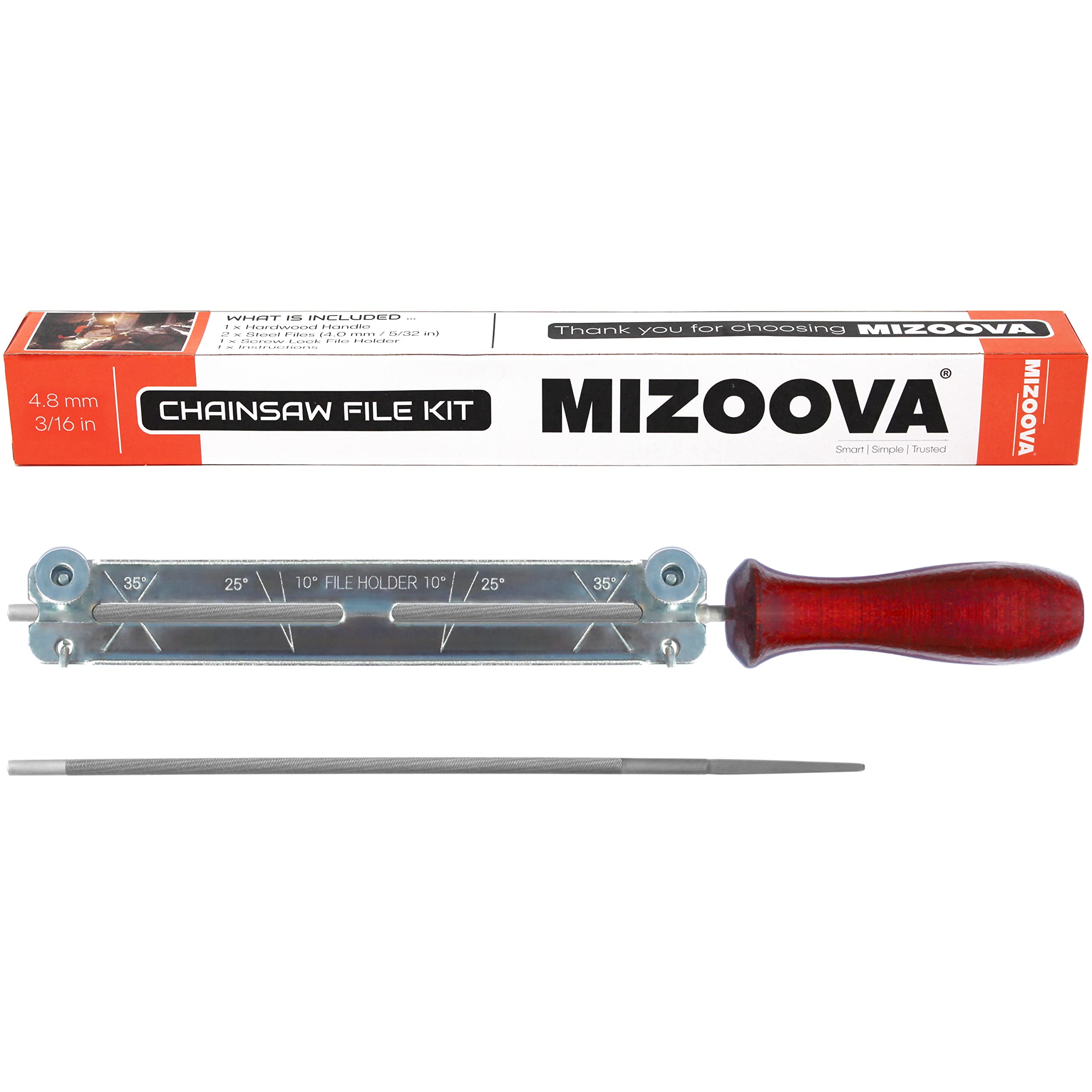 MIZOOVA Chainsaw Sharpener Kit - 2 Pack 3/16