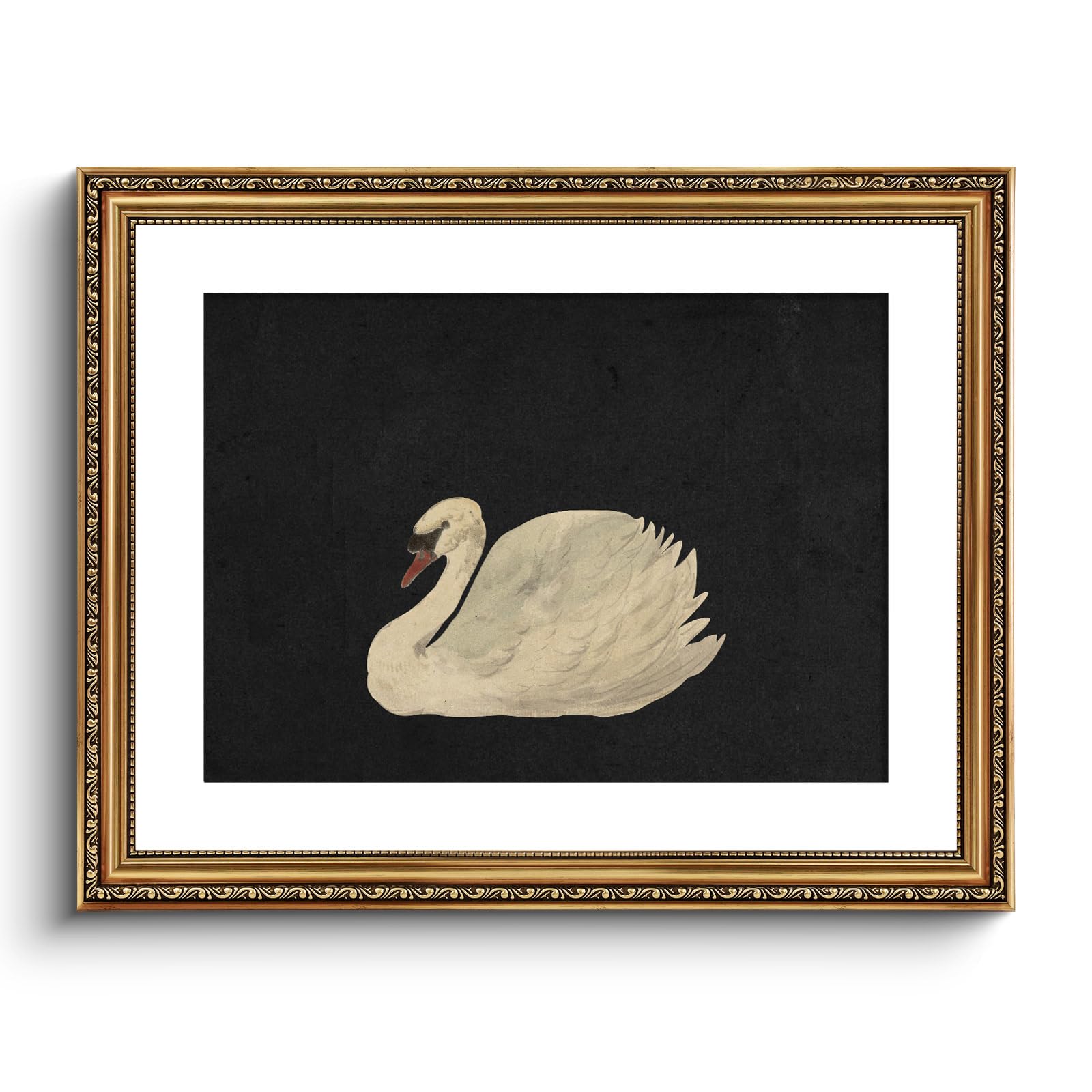 VIYYIEA Gold Framed Wall Art - 16x20in Grace Swan Canvas Print for Rustic Farmhouse Decor | Elegant Bathroom, Living Room, Bedroom & Office Wall Decor | Perfect Gift for Housewarming & Wedding