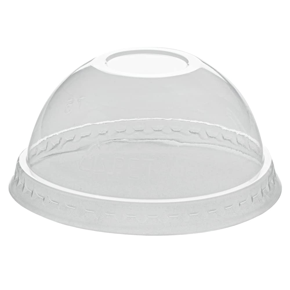 50 Pack Clear Plastic Dome Lids for 3oz Coppetta To-Go Cups | Disposable Dessert Cup Lids | Perfect for Ice Cream, Yogurt & Pudding Takeout | Restaurant & Bakery Supplies
