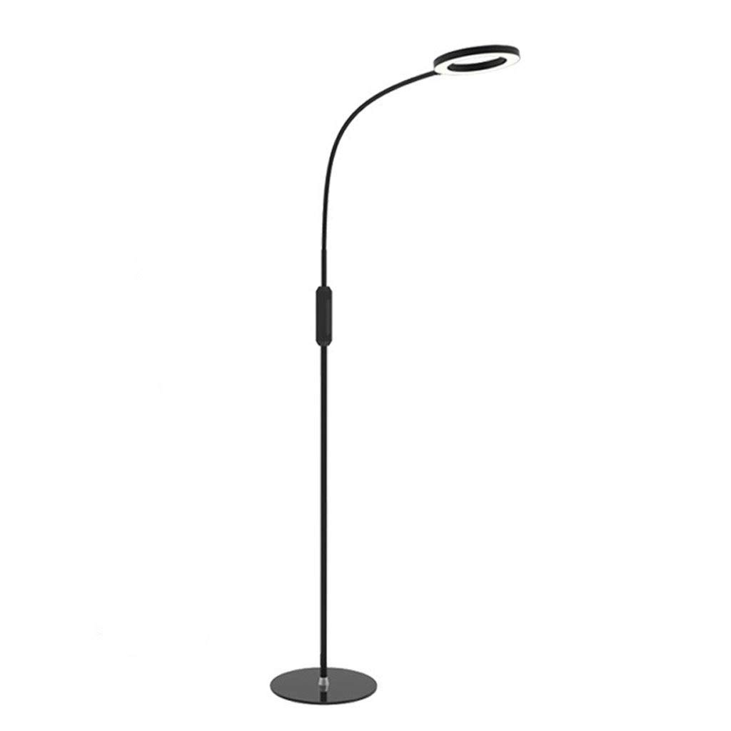 Modern LED Floor Lamp for Living Room, Bedroom & Office - Bright Adjustable Standing Light with Eye Protection - Black Reading Lamp for Study, Relaxation & Task Lighting