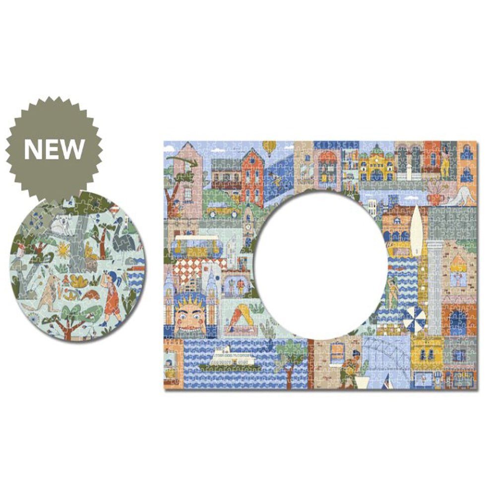 Big Country Small City Family Puzzle - 500 Piece Jigsaw Puzzle for Adults & Kids - Fun Educational Game for Family Bonding & Travel Entertainment