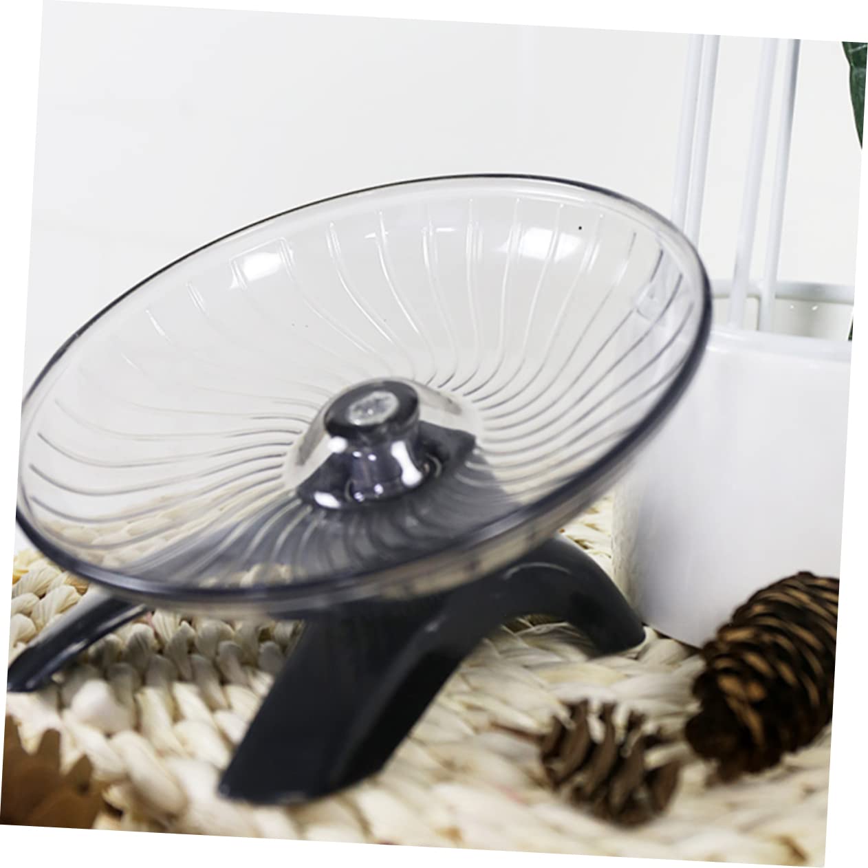 Balacoo 1Pc Hamster Flying Saucer Wheel - Exercise Toy for Guinea Pigs, Gerbils, Hedgehogs & Small Pets - Durable Plastic Small Animal Running Wheel for Cage Play & Fitness - Perfect for Hamster Wheels, Critter Toys & Pet Supplies