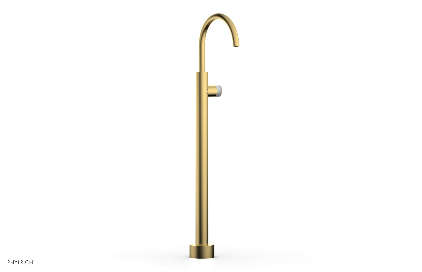 Premium BASIC II Tall Floor Mount Tub Filler with Elegant Marble Handle (Model 230 47 02) - Perfect for Luxury Bathroom Renovations and Spa-Like Bathtub Experiences