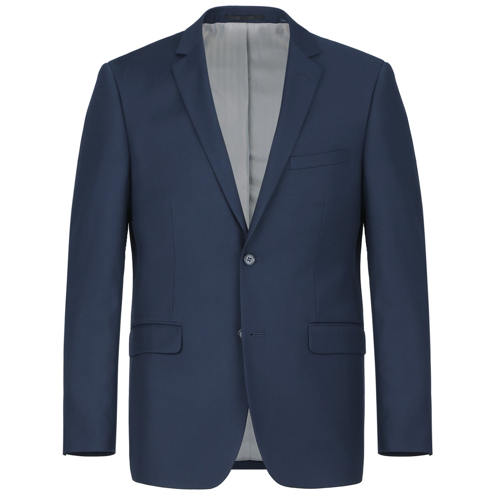 Alessandro Vitello by Renoir Navy Blue 2-Piece Slim Fit Single Breasted Notch Lapel Suit for Men | Business Formal Attire | Wedding, Office & Special Occasion Wear