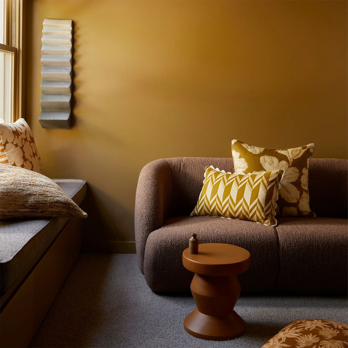 Daphne Mustard Yellow Throw Pillow Covers - Soft Decorative Cushions for Sofa, Bed, Living Room & Home Decor