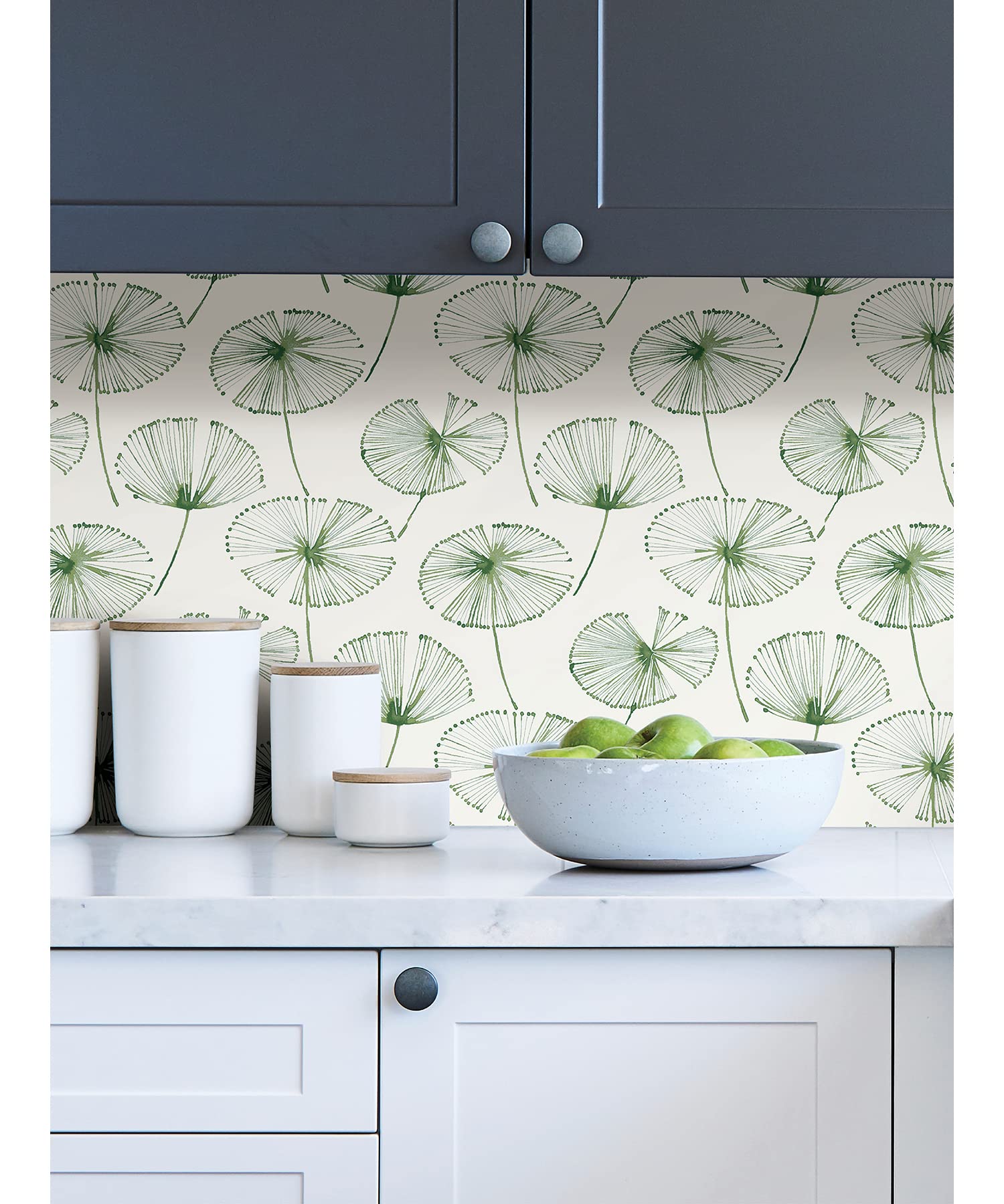 NuWallpaper Sage Aya Peel & Stick Wallpaper - Self-Adhesive Removable Wallpaper for Bedroom, Living Room, Kitchen - Easy DIY Home Decor Upgrade