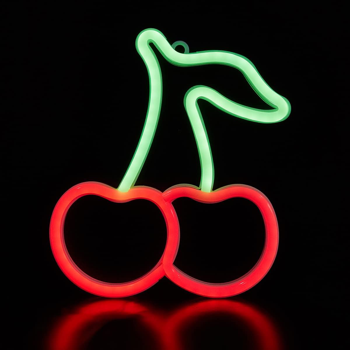 **LED Cherry Neon Light Sign - USB/Battery Powered 3D Wall Art Lamp for Bedroom, Living Room, Kids Room Decor - Perfect Night Light & Holiday Gift for Girls, Children (Red)**    *(Ideal for Birthday Parties, Nursery Decor, Teen Room Aesthetics & Cozy Ambiance Lighting)*