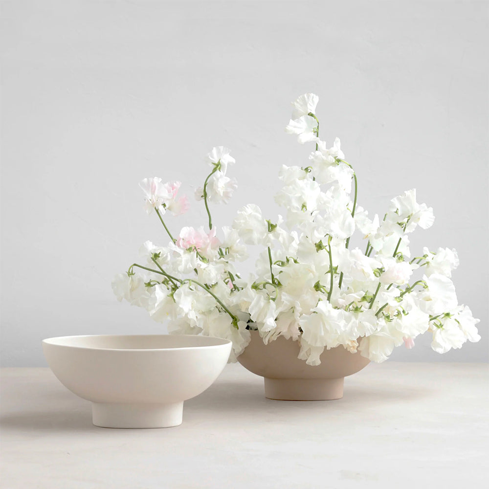 Elegant Ceramic Compote Vase - Handcrafted Fruit Bowl for Dining Table Centerpiece, Kitchen Decor & Wedding Decorations
